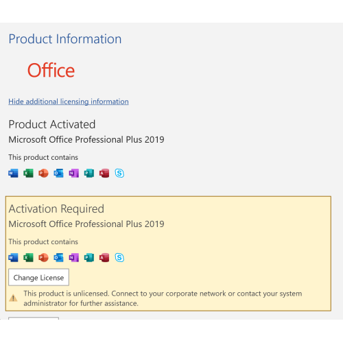 Активация Microsoft Office